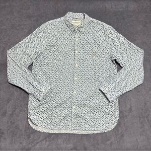 Denim & Supply Ralph Lauren Shirt Mens XL White Floral Button Down Long Sleeve